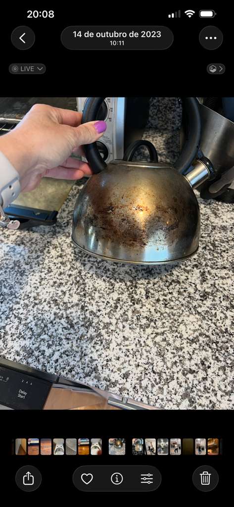 Kitchen kettle before cleaning