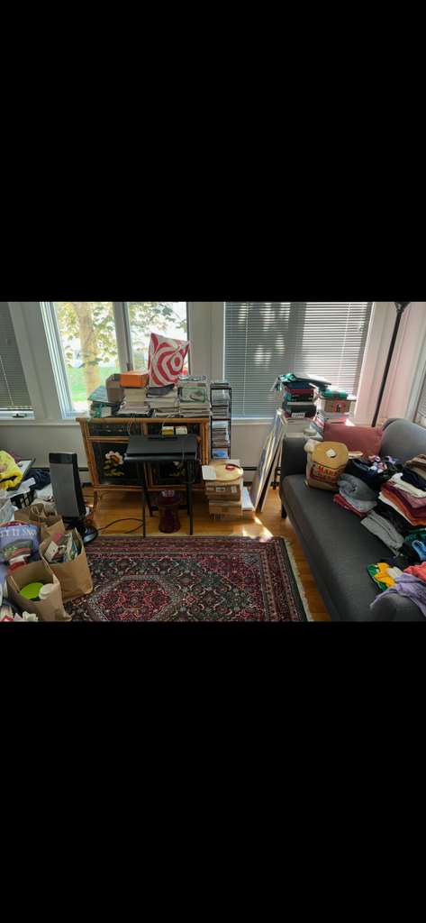 Living room before cleaning